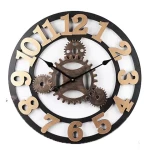 Support Personalized Customization Service Silver Arabic Numeral Display Wholesale Decorative Wooden Clocks