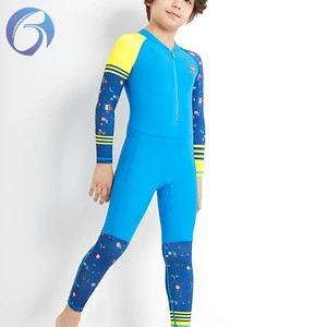 Surfing Snorkeling Children Diving Suits long Sleeve sun protection One-Piece Suit Wetsuit