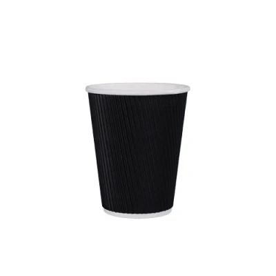 Buy Takeaway Paper Cups Disposable Cold Drink Hot Coffee 12oz Ripple ...
