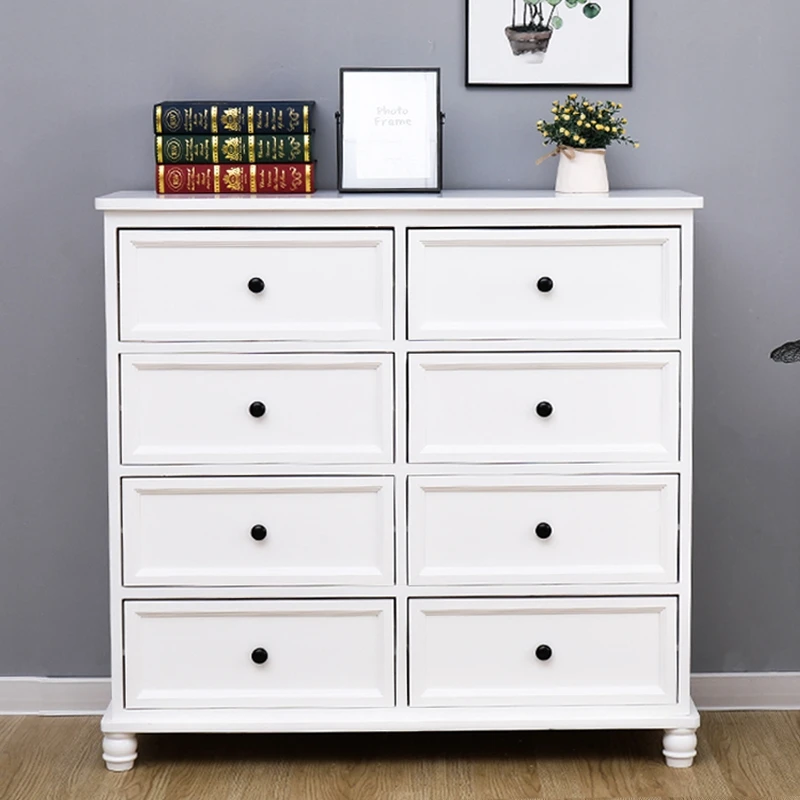 tallboy solid wood bedroom by the wall locker American lignin brief  chest of drawers cabinet