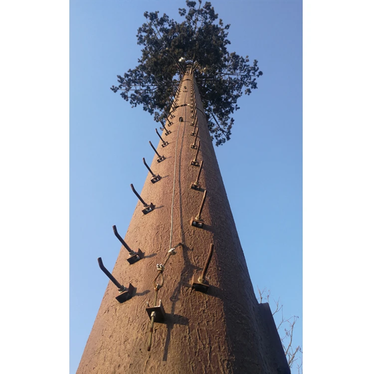 Telecommunication Steel Galvanized Cell Phone GSM antenna mast 30 meter tower monopole Camouflage Pine Tree Tower