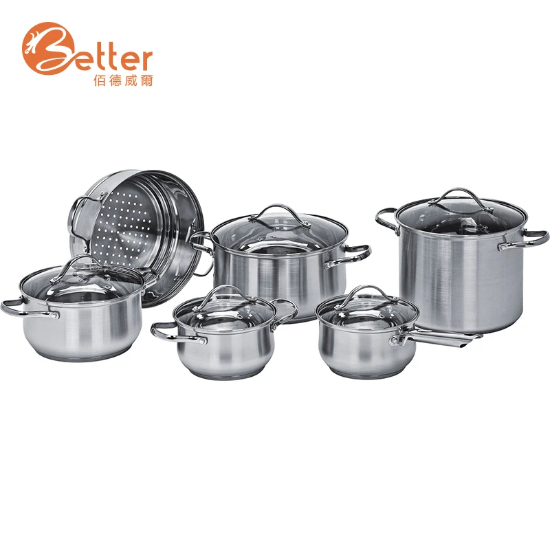 The Best Selling Product Cookware Set Stainless Steel Casserole 7Pcs Cookware Set
