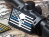 The Thin Blue Line American flag patch police law enforcement Punisher skull 3D PVC Morale Patch Military STOCK