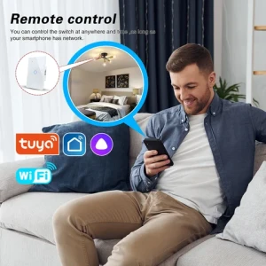 TIDELINK CE ROHS 1/2/3/4 Gang US Standard Tuya Alexa Remote Control Light Smart Home Wall Touch Light Wifi Switch with Neutral