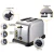 Toaster stainless steel toaster full automatic 2 / 4 Slice family breakfast Bread machine