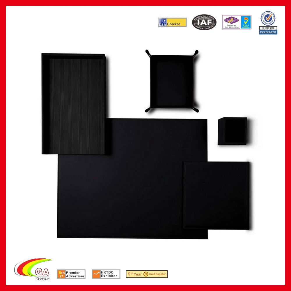 Top Sell Faux Desk Leather Stationary Set