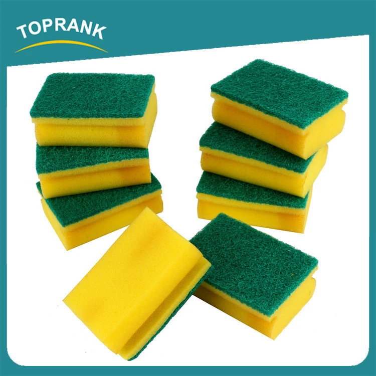 Toprank Strong Cleaning Capacity Non-scratch Green Kitchen Cleaning Sponge, Sponge Scouring Pad, Sponge Scourer