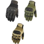 Touch screen compatible PRI Factory Price Anti Impact breathable Leather Fingerless camo gloves hunting
