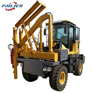 Tractor drive pile driver piling machine for road fence construction