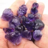 Transparent high-quality natural Brazilian amethyst with original rough small particles mineral crushed stone Unpolished crystal