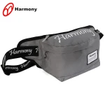 Trendy design durable fanny waist pack grey 600D waist bag