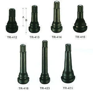 Set 105 Aste Valvola Per Pneumatici TR412/413/414/415 - Gomma Nera A Clip, Per Auto, Moto, Bici, Cerchi Senza Camera D'aria