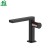 Import Unique  Black with Rose Red Handle 3 Way Faucet 3 Holes Bathroom Basin Mixer from China