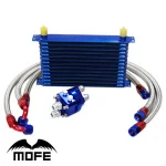 Universal Aluminum Engine Transmission Oil Cooling System Blue