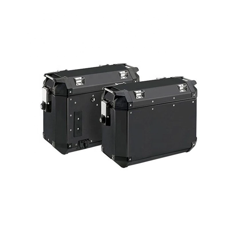 Universal Saddle Pannier Sliver Side Luggage Carrier cnc machining Aluminum Motorcycle Side Boxes