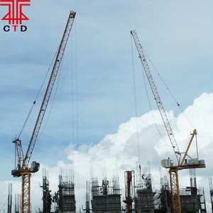 Up to 30tons available topkit, flattop tower cranes TCD6024B new 18t luffing tower crane