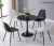 Import US Free shipment 4 seat modern style round rotating wooden dining table from China