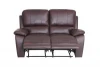 USA Stock Classic Leather Sofa,genuine leather sofa 2 Seater with Overstuff Armrest/Headrest,