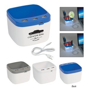 USB Desk Caddy with your logo USA inventoried