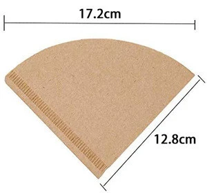 V60 Filter Cup Coffee Filter Paper Coffee Filter Papers Unbleached Original Wooden Drip Paper Cone Shape Coffee Tool