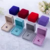 Various colors optional  L 7* W 8 cm wrapped soft velvet gift pendants box jewellery packaging