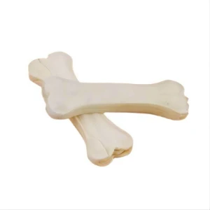 Various Specifications of OEM Molar Chewing Gum Bleached Cowhide Bone Pressing Dog Treat