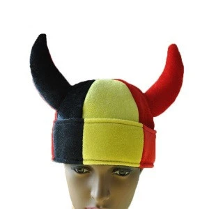 velvet german football fan hat party viking horn hats