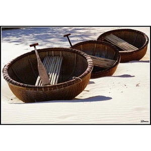 Vietnamese Typical Bamboo Coracle Boat