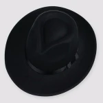 Vintage Men Women Hard Felt Hat Wide Brim Fedora Trilby Panama Hat