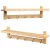 Import Wall-Mounted Coat Hook Bamboo Wooden Coat Rack with 5 Metal Hooks from China