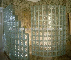 wall with glass block