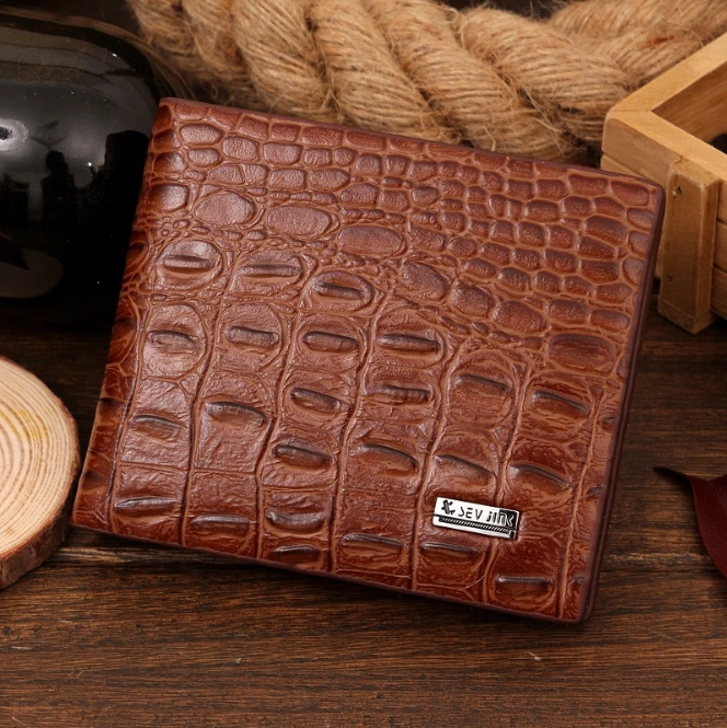 Wallet  cartera Forever New Colors Frosted Leather  For mans Button Wallet genuine leather