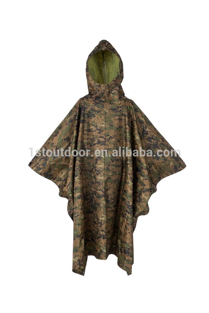 Buy Waterproof Poncho Multifunctional Military Raincoat Backpack Rain ...