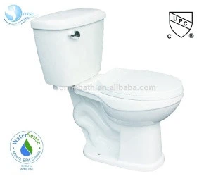 White 1.0 GPF 12 Rough-In cUPC WaterSense HET Round Front Two-Piece Comfort Height Toilet SA-2220