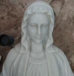 white marble virgin mary statue