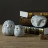 White owl nordic diy resin figurine animals craft for home decor