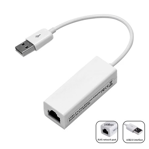 White Plug And Play 10/100mbps Usb 2.0 To Rj45 Lan Ethernet Network Cable Adapter