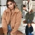 Import Wholesale 2018 fashion sexy women turn-down collar winter warm woolen coats (C18723) from China