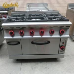 Wholesale 6 burner cooktop oven,6 burner gas range with oven,6 gas burners cooker oven