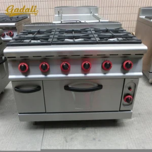 Wholesale 6 burner cooktop oven,6 burner gas range with oven,6 gas burners cooker oven