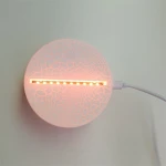 Wholesale 7 color Lamp 3D Led Night Light USB Crack Base round blank acrylic room decoration