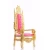 Import Wholesale Antique Furniture King David Lion Throne Chair in Pink and Gold Color from USA