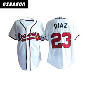 wholesale blank plain white color softball / baseball jersey for ballgame for sale