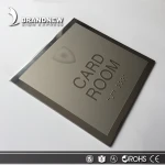 Wholesale company plaque metal embossed plaque stainless steel ADA braille door plate sign
