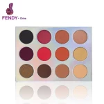 wholesale cosmetics holographic glitter eyeshadow palette 12 colors eyeshadow
