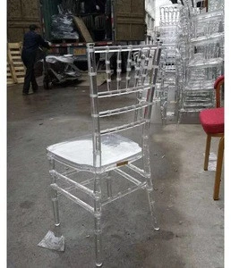 Wholesale Crystal Clear Transparent Tiffany Dining Acrylic Chair For Wedding Banquet Hotel