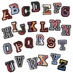 wholesale Custom Felt Grateful Dead Hang Iron On Chenille Name Embroidery Letterman Alphabet Greek Letter Patches for clothing