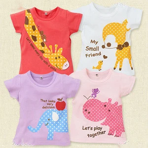 Wholesale Custom Printing Blank High Quality Baby Girls T-shirts Clothes From Turkey