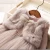 Import Wholesale Customized Good Quality Surface Chiffon Long Sweater Double Layered Dresses Princess Girls Winter Dresses With Fur from China