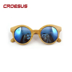 Wholesale Designer Custom Logo Brand Vintage Bamboo Sunglasses, Kid Sun Glasses